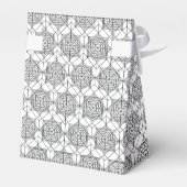 ヴィンテージ白黒抽象芸術線形パターン フェイバーボックス (裏面サイド)