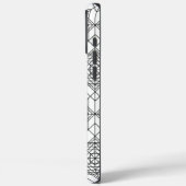 ヴィンテージ白黒抽象芸術線形パターン Case-Mate iPhoneケース (裏面 / 左)