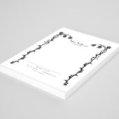 ヴィンテージ白黒新しいフローラ野草 ノートパッド