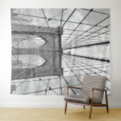 ヴィンテージ白黒橋NYC壁のタペストリー タペストリー (インサイチュ(横))
