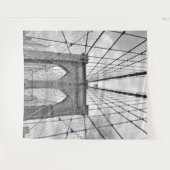 ヴィンテージ白黒橋NYC壁のタペストリー タペストリー (正面(横))