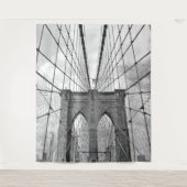 ヴィンテージ白黒橋NYC壁のタペストリー タペストリー (正面)