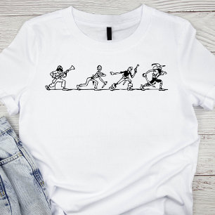 ヴィンテージ白黒海賊団イラストレーション Tシャツ