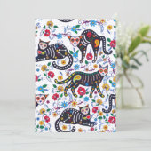 ヴィンテージ白黒猫ハロウィンゴシックフローラ シーズンカード (スタンド正面)