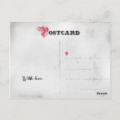 ヴィンテージ白黒結婚の感謝 ポストカード (裏面)