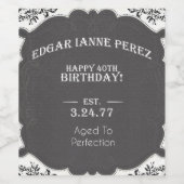 ヴィンテージ白黒結婚シャルボードワインラベル ワインラベル (シングルラベル)