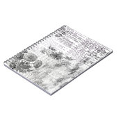 ヴィンテージ白黒航空便 ノートブック (左側)