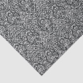 ヴィンテージ白黒装飾ダマスクデザイン 薄葉紙 (詳細)