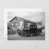 ヴィンテージ白黒車 ポストカード (正面/裏面)