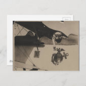 ヴィンテージ白黒軍隊ブルドッグ航空 ポストカード (正面/裏面)