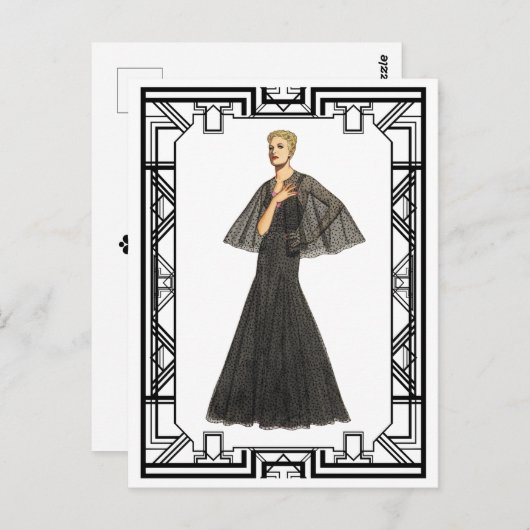 ヴィンテージ白黒1940年代スイスのドットトゥルガウン ポストカード (正面/裏面)