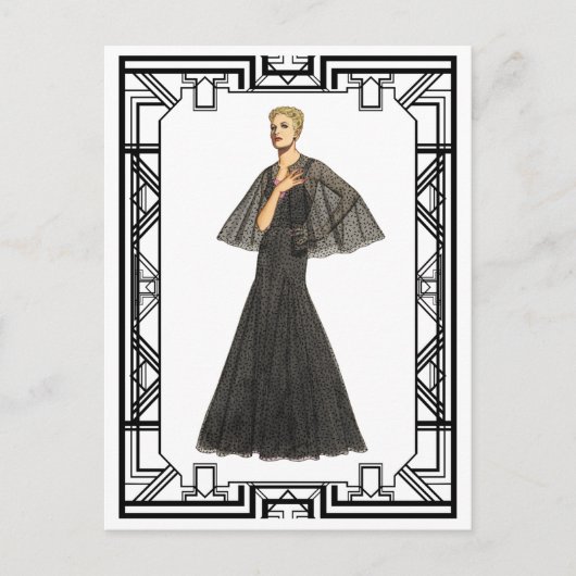 ヴィンテージ白黒1940年代スイスのドットトゥルガウン ポストカード (正面)