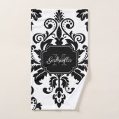 ヴィンテージ白黒 バスタオルセット (ハンドタオル)