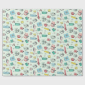 ヴィンテージ百貨店ギフトミントグリーン ラッピングペーパー (フラット)