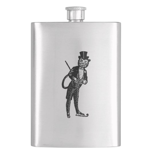 ヴィンテージ的なオペラキャット フラスク (正面)