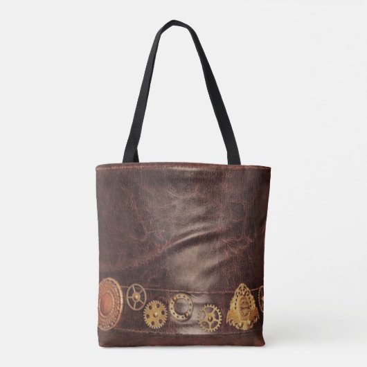 ヴィンテージ皮パーソナライズされた張り トートバッグ (裏面)