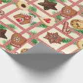 ヴィンテージ盛り合わせクリスマスクッキー ラッピングペーパー (角)