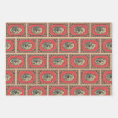 ヴィンテージ目広告用ギフト包装セット ラッピングペーパーシート (正面3)