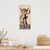 ヴィンテージ目隠しキューピッド、バレンタインタロットカード ポスター (キッチン)