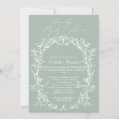 ヴィンテージ省フローラグリーンドライブバイベビーシャワー 招待状 (正面)