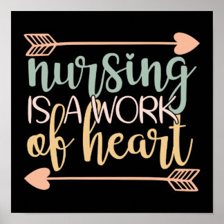 ヴィンテージ看護はハートだ ポスター