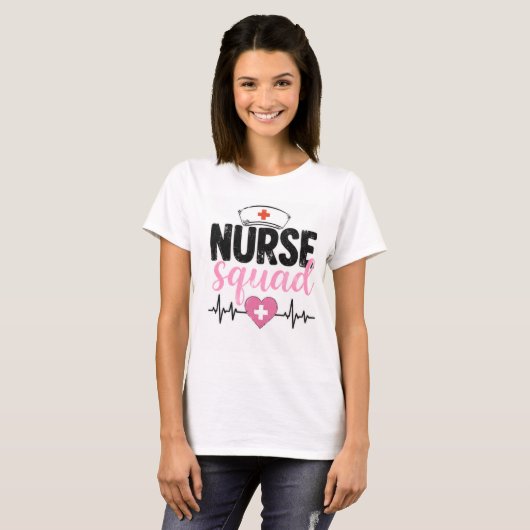 ヴィンテージ看護師チームTシャツ | 面白い看護師卒業式ギフト Tシャツ (正面フル)
