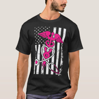 ヴィンテージ看護師フラグ看護アメリカUSA愛国心 Tシャツ