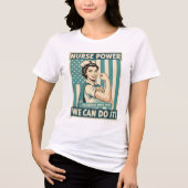 ヴィンテージ看護師ポスターTシャツ トライブレンドTシャツ (正面)