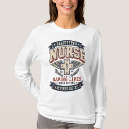 ヴィンテージ看護師ロッド・オブ・アスクレピオス・エンブレム Tシャツ