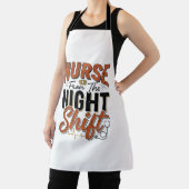 ヴィンテージ看護師夜勤Tシャツデザイン_1 エプロン (インサイチュ)