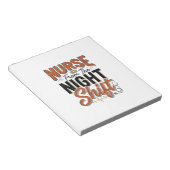 ヴィンテージ看護師夜勤Tシャツデザイン_1 ノートパッド (アングル)