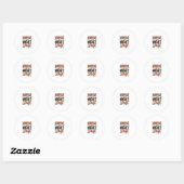 ヴィンテージ看護師夜勤Tシャツデザイン_1 ラウンドシール (シート)