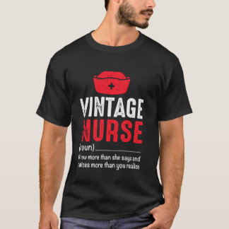 ヴィンテージ看護師 楽しい看護師 名詞 定義 ヘルスケア Tシャツ