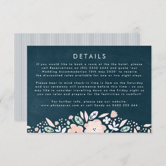 ヴィンテージ真中フローラ結婚の方向 エンクロージャーカード (正面/裏面)