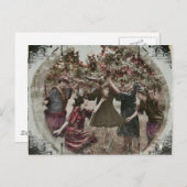 ヴィンテージ真夏お祝い インビテーションポストカード (正面/裏面)