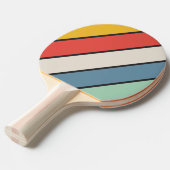 ヴィンテージ真夜中はっきりしたストライプの 卓球ラケット (正面アングル)