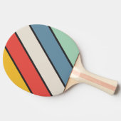 ヴィンテージ真夜中はっきりしたストライプの 卓球ラケット (横)