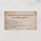 ヴィンテージ真珠とピンクリボンウェディングプランナー 名刺 (裏面)