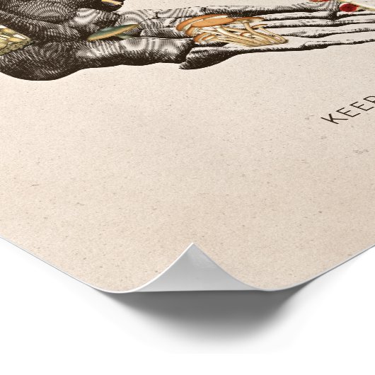 ヴィンテージ真菌感染症足気に ポスター (角)