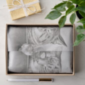 ヴィンテージ眠る猫リトグラフ, 1874デコパージュ 薄葉紙 (ギフト)