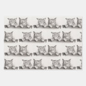 ヴィンテージ眠る猫リトグラフ, 1874 ラッピングペーパーシート (正面2)