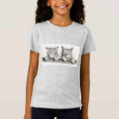 ヴィンテージ眠る猫リトグラフ， 1874 Tシャツ (正面)