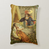 ヴィンテージ眠る美しいビクトリアン、おとぎ話 アクセントクッション (裏面(縦))