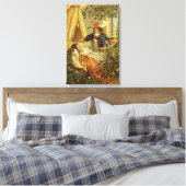 ヴィンテージ眠る美しいビクトリアン、おとぎ話 キャンバスプリント (インサイチュ (寝室))