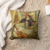 ヴィンテージ眠る美しいビクトリアン、おとぎ話 クッション (ブランケット)