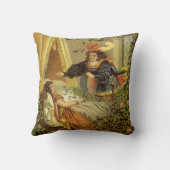 ヴィンテージ眠る美しいビクトリアン、おとぎ話 クッション (裏面)