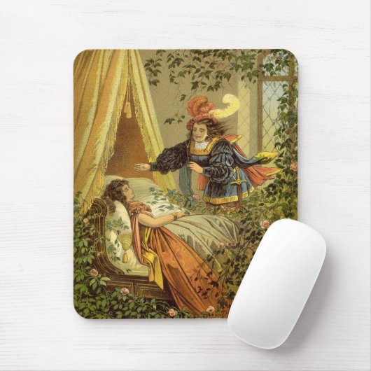 ヴィンテージ眠る美しいビクトリアン、おとぎ話 マウスパッド (マウス)