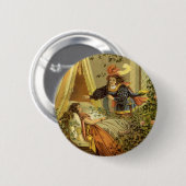 ヴィンテージ眠る美しいビクトリアン、おとぎ話 缶バッジ (正面&裏面)