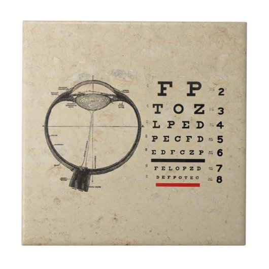 ヴィンテージ眼科医 タイル (正面)