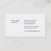 ヴィンテージ眼科眼科検眼医 名刺 (裏面)